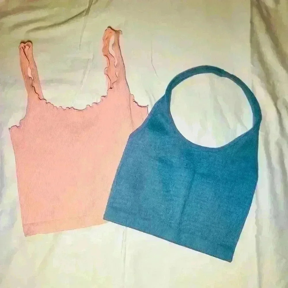 Two tank tops. 1 Cotton On, 1 avocado